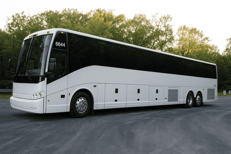 exterior of Kansas @City Coach Bus Service coach bus