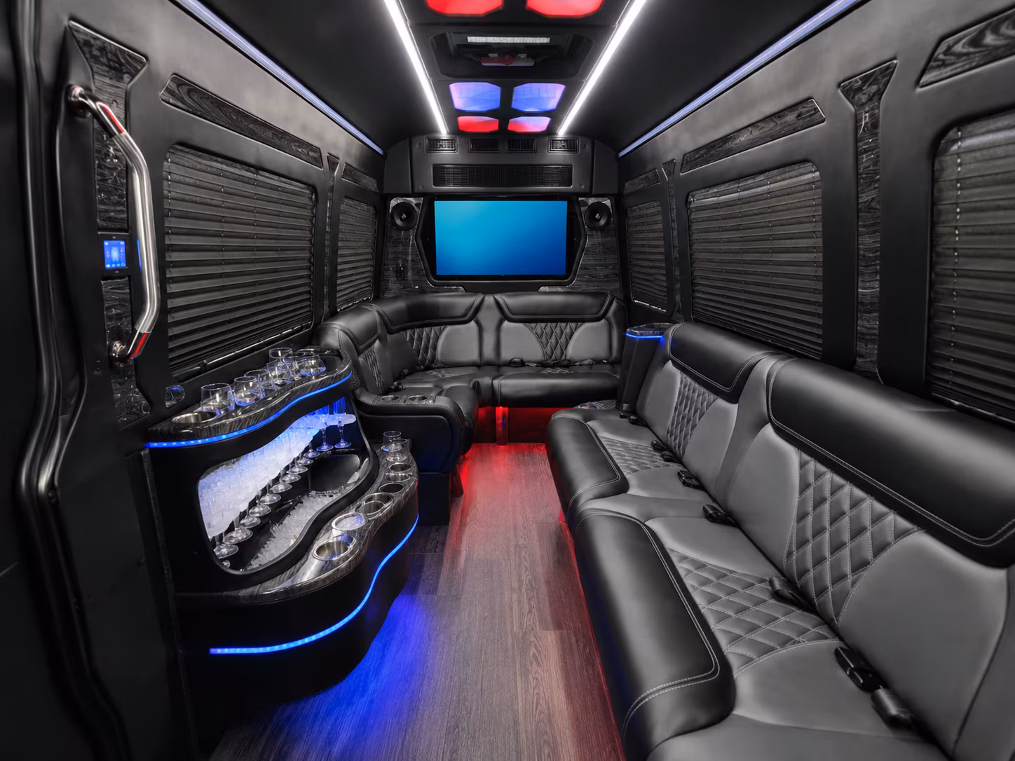 kansas city 30 passenger party bus interior