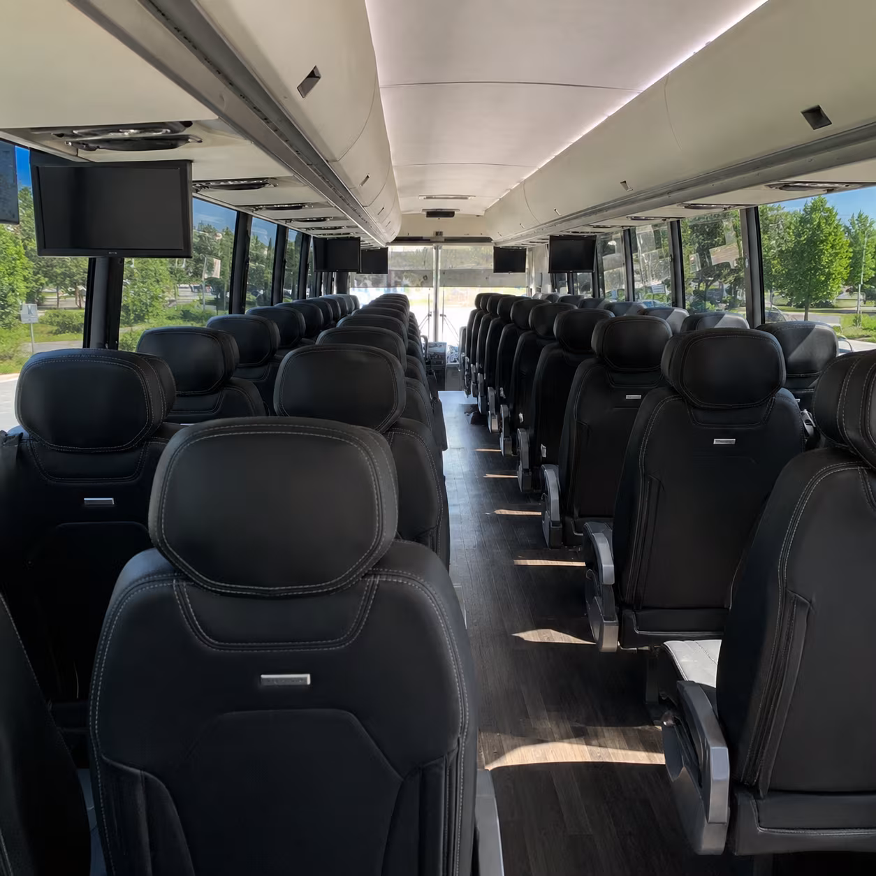 kansas city 56 passenger charter bus interior